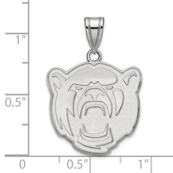 14k White Gold Baylor U Large Bears Pendant